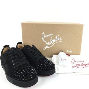 Christian Louboutin Louis Junior Spikes Flat Veau Velour SZ 42(US 9)